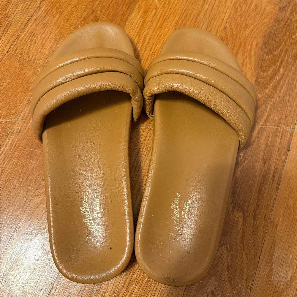 Seychelles Tan Slide Sandals for Women leather size 10